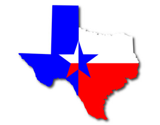Texas tx state flag map Royalty Free Vector Image