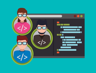 web developer design vector image