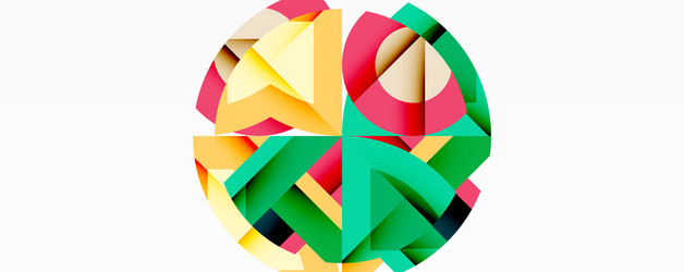 abstract geometric design circular pattern vector image