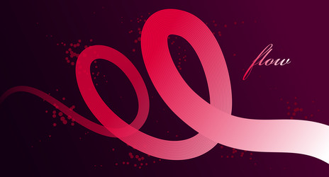 abstract red lines in 3d motion dimensional vector image