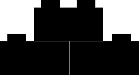 building block icon on white background flat vector image