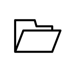 Open simple folder icon vector