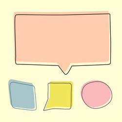 pastel text box with round lines on a beautiful ye vector image