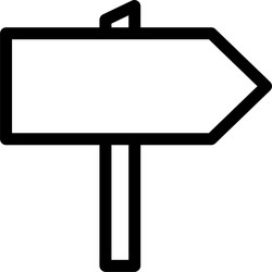 signpost icon pointer symbol flat vector image