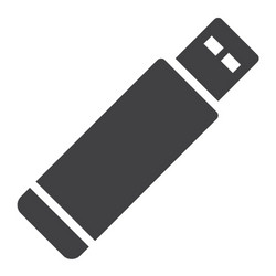 usb flash drive glyph icon web and mobile memory vector image
