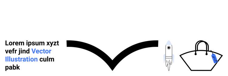 abstract elements combining text arrow shape vector image