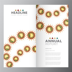 Annual business report template vector