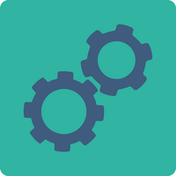 gears icon from commerce buttons overcolor set vector image