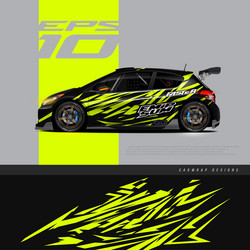 Racing Car Stripe Decal Graphic Vector Image