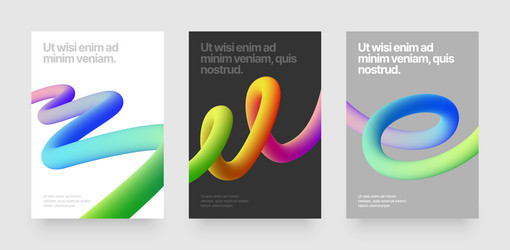 template with colorful gradient squiggles shapes vector image