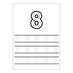writing numbers practice how vector image