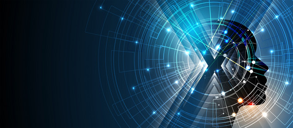 artificial intelligence technology web background vector image