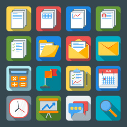 flat style icon set for web and mobile application vector image