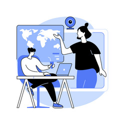 online tutoring app and software abstract concept vector image