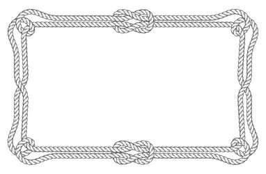 Rope ring frame with two interlacing strings Vector Image