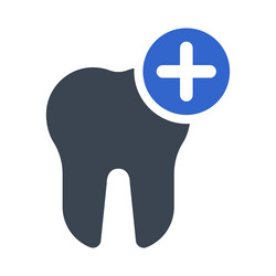 Add tooth icon vector