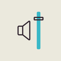 audio volume slider control isolated icon graph vector image