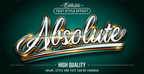 editable text style effect - absolute vector image