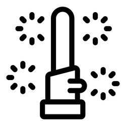 firecracker exploding with sparks flying through vector image