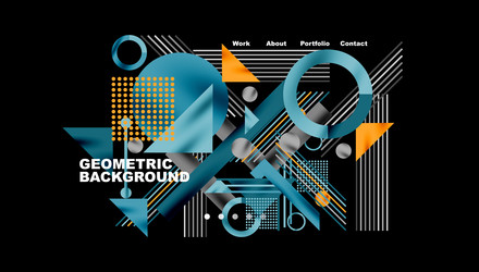 geometric abstract background with bold shapes vector image