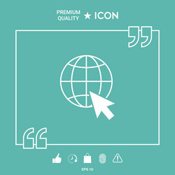 go to web internet icon vector image