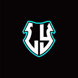 l y initial logo design with a shield shape vector image