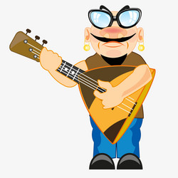 Man with balalaika vector