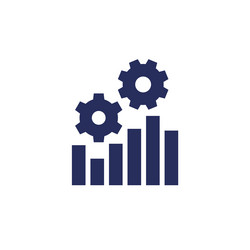 performance icon with a graph vector image