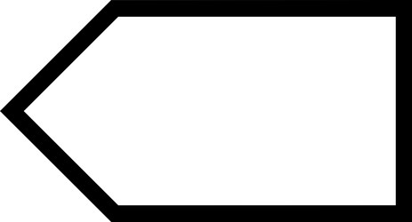 pointer left thin line icon vector image