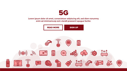 5g fast network connection to website vector image