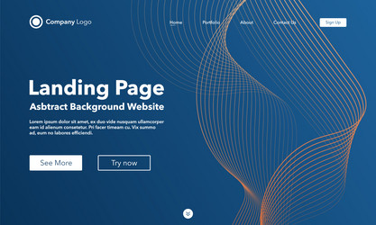 Abstract Wave Background - Website Template vector image