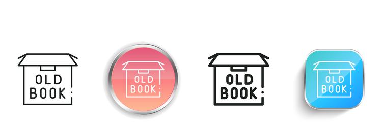 cardboard icon thin linear regular and button vector image