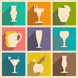 flat with shadow concept and mobile application vector image