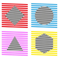 geometric shape icon colorful square set basic vector image