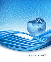 globe made of binary code vector image