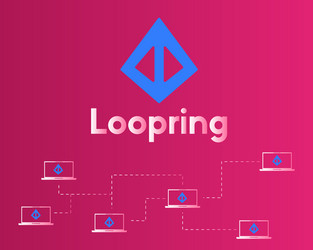 loopring cryptocurrency blockchain style vector image