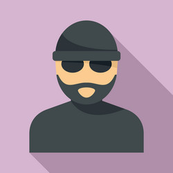 old hacker icon flat style vector image