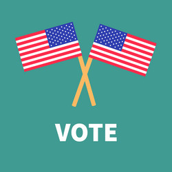 president election day voting concept two crossed Vector Image