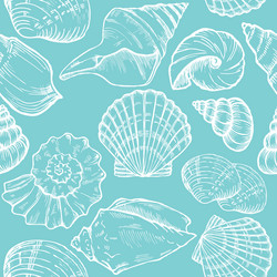Seashell Seamless Pattern vector image