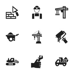 set of 9 editable structure icons includes vector image