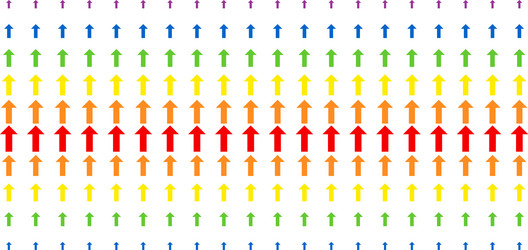 arrow shape halftone spectral pattern vector image