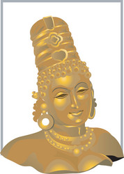 Hindu Goddess Statue Vector Image