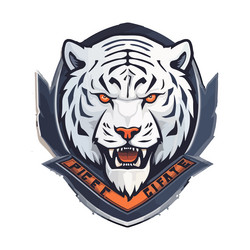 tiger mascot sport logo design animal vector image