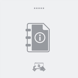 user guide book - minimal icon vector image