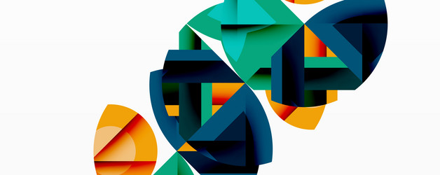 abstract geometric shapes overlap creating vector image