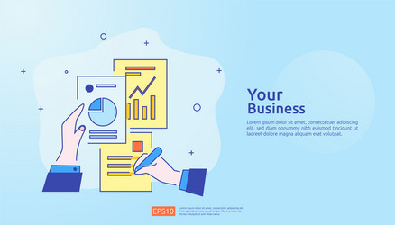 chart document data report concept for business vector image