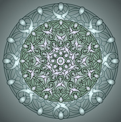 decorative design element with a circular vector image