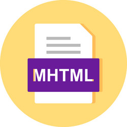 mhtml file document icon vector image