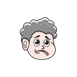 sad emotion icon design vector