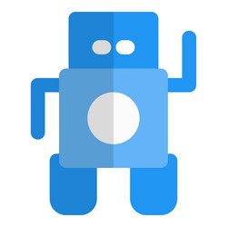 smart robot programmable by computer vector image